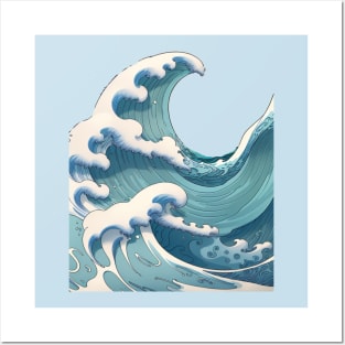 waves design Posters and Art